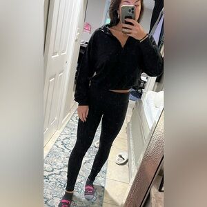 Victoria's Secret Black matching knit sweat set